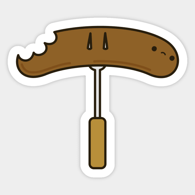 Sad sausage Sticker by peppermintpopuk